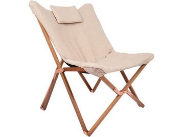 Bo-Camp Bloomsbury - Relaxstoel - Inklapbaar - Beige, Caravans en Kamperen, Verzenden, Zo goed als nieuw