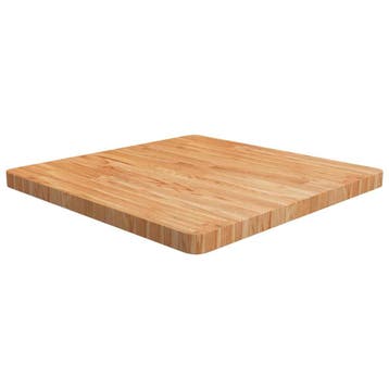 vidaXL Tafelblad vierkant 70x70x4cm massief eiken lichtbruin, Verzenden