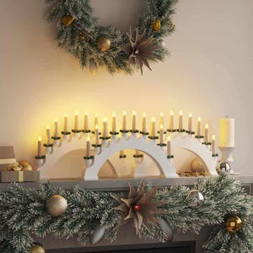 vidaXL Kerst Kaarsenboog met 10 LED Kaarsen 3 st LEDs, Divers, Verzenden