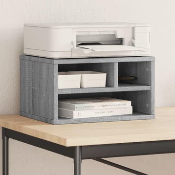 vidaXL Printerkastje 40x32x22,5 cm bewerkt hout grijs sonoma, Verzenden