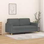 vidaXL Tweezitsbank / zetel 140 cm stof donkergrijs, Huis en Inrichting, Zetels | Zetels, Verzenden, Nieuw