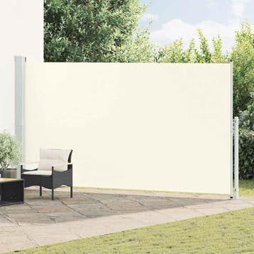 vidaXL Tuinscherm uittrekbaar 200x514 cm crème, Verzenden