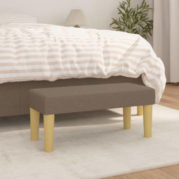 vidaXL Bankje 70x30x30 cm stof taupe, Verzenden, Nieuw