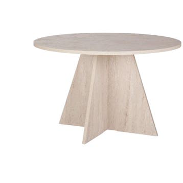 Evila Modern Dining Table, 120 Cm, Travertine Color 100%, Verzenden, Nieuw, 100 tot 150 cm, Scandinavisch