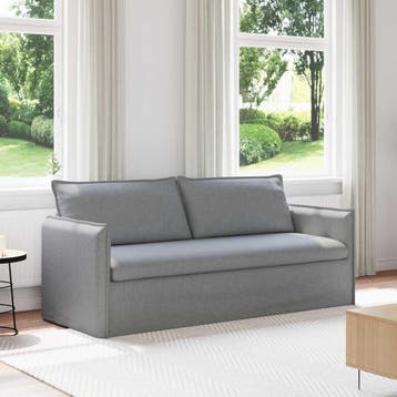 vidaXL bank / zetel Lichtgrijs 196 x 82 x 85 cm Stof, Verzenden, Nieuw