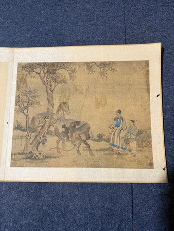 Fine Antique Chinese Figural Painting Album of Seven Leaves