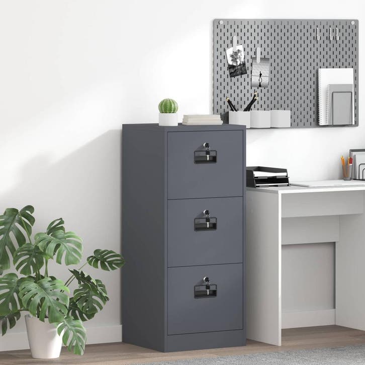 vidaXL Bestandkast Antraciet 45,5 x 42 x 106,5 cm, Huis en Inrichting, Kasten | Overige, Nieuw, Verzenden