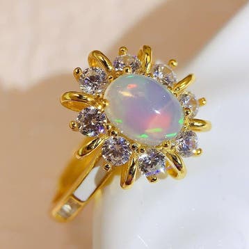 Zonder minimumprijs - Ring - 18 karaat Zilver, Geel goud,, Nieuw