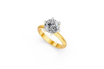 Bague - 14 carats Or jaune - 3.01ct. tw. Diamant (Cultivé en, Handtassen en Accessoires, Ringen, Nieuw
