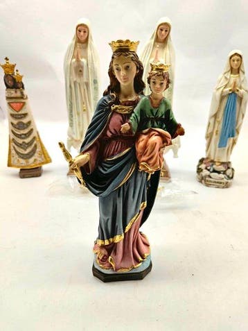 sculptuur, Lotto di 5 statue Madonna di Fatima (2), Maria