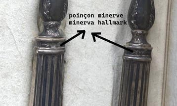Bestekset - .950 zilver - Massief zilver Minerve, Antiek en Kunst