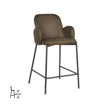 Barkruk Jari | Army | Microvezel | Laag | 2 stuks LABEL51, Verzenden