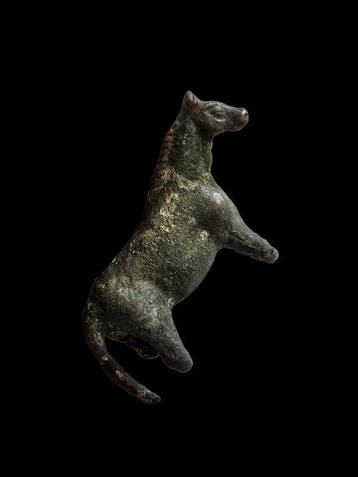 Oud-Romeins Brons Paardenfiguur. (1e - 2e eeuw). (Zonder, Verzamelen