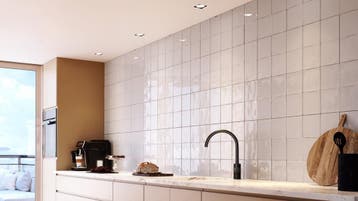 Wandtegel Revoir Balance Handvorm Blanco Wit Glans 13x13, Ophalen of Verzenden, Wandtegels