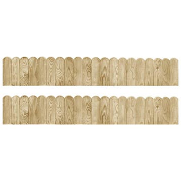 vidaXL Gazonranden 2 st 120 cm geïmpregneerd grenenhout, Verzenden