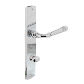 Deurklink Helena op schild 235x45x8mm met WC63/8mm chroom..., Ophalen of Verzenden, Klink of Kruk