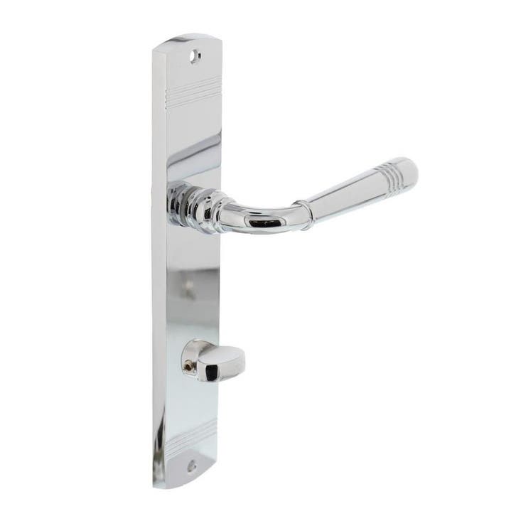 Deurklink Helena op schild 235x45x8mm met WC63/8mm chroom..., Bricolage & Construction, Serrurerie de bâtiment & Dispositif de fermeture