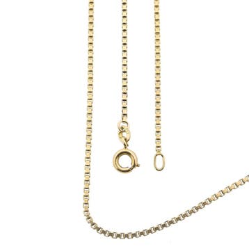 Gouden Venetiaanse schakelketting, Handtassen en Accessoires, Kettingen, Ophalen of Verzenden, Gebruikt, Goud, Goud