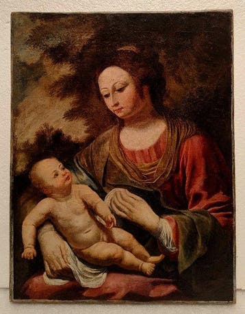 École française (XVIII) - Madonna col Bambno