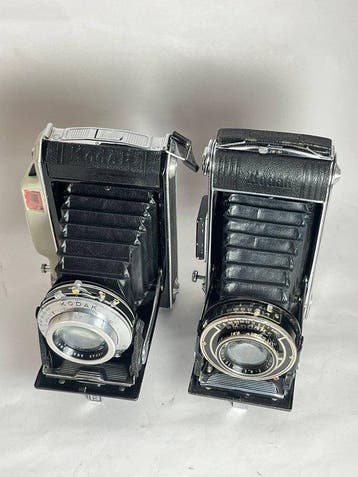 Kodak Lot of 2 x Vintage Film Folding Cameras - Junior 620,, Audio, Tv en Foto, Nieuw