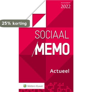 Sociaal Memo Actueel november 2022 9789013170641, Verzenden
