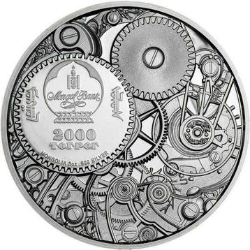 Mongolië. 2000 Togrog 2020 Mechanical Bee - Clockwork