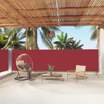 vidaXL Windscherm uittrekbaar 160x1000 cm rood, Tuin en Terras, Verzenden, Nieuw