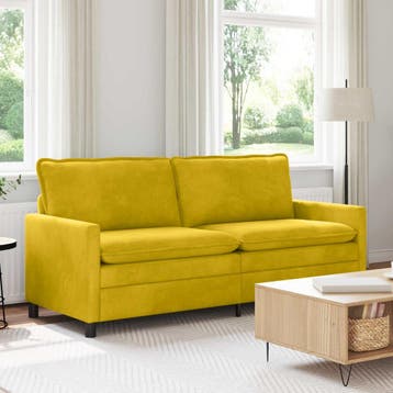 vidaXL bank / zetel Geel 196 x 81 x 87,5 cm Fluweel, Huis en Inrichting, Verzenden, Nieuw