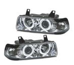 PHARES BMW E36 92-98 ANGEL EYES CCFL FOND CHROMÉ, Verzenden