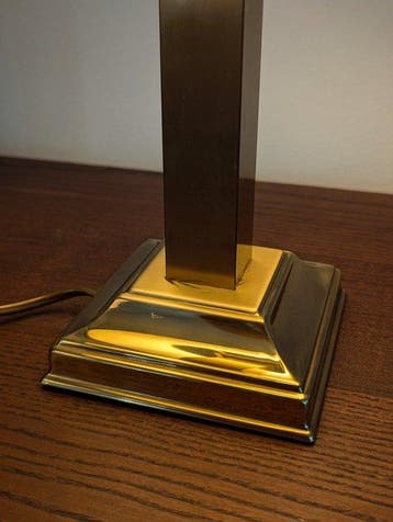 Lampe de table - Laiton moulé, Laiton moulé, Antiquités & Art