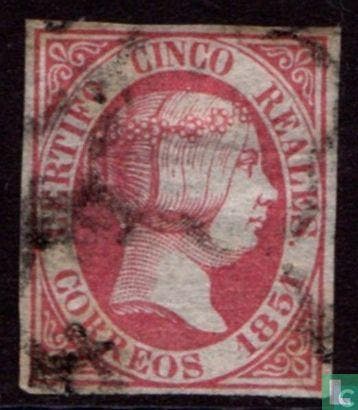 Spanje - Koningin Isabella II - 1851, Verzenden, Gestempeld