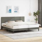 vidaXL Bedframe met hoofdeinde Lichtgrijs 180 x 200 cm, Verzenden