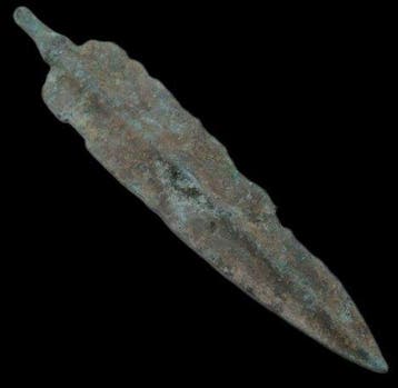 Oud-Grieks, Archaïsche Periode bronzen speerpunt,