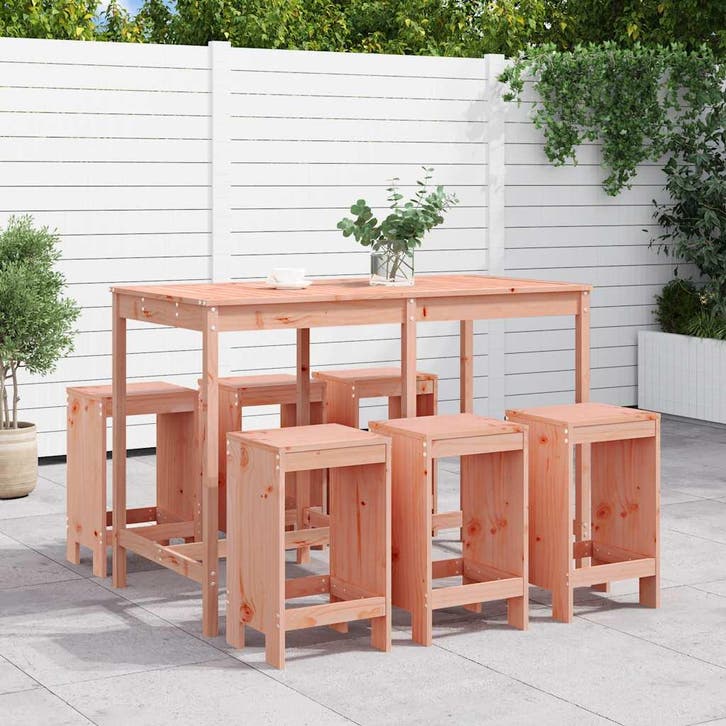 vidaXL 7-delige Tuinset massief douglashout, Tuin en Terras, Tuinsets en Loungesets, Tuinset, Nieuw, Verzenden
