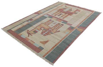 Moderne Indo Kelim van wol - Kelim - 240 cm - 170 cm -