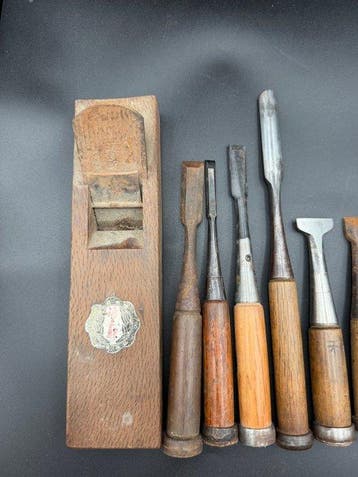 Werkgereedschap Vintage - Japanse houtsnijgereedschappen, Antiek en Kunst