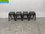 Bolero Bistro tabourets bas gris acier set of 4 Horeca, Verzenden