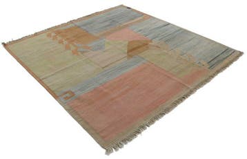 Kelim Indo moderne en laine - Kelim - 197 cm - 192 cm -, Nieuw