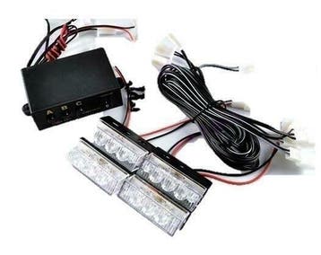 Rood / Blauw 4 x 3 LED Flash zwaailicht 12V -, Auto-onderdelen, Verlichting, Verzenden, Nieuw