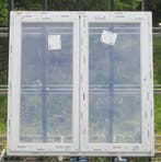 pvc raam , chassis van 137 x 139  wit / kwartsgrijs, Bricolage & Construction, Châssis & Portes coulissantes