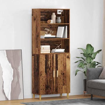 vidaXL Highboard Oud Hout 69,5 x 32,5 x 180 cm Bewerkt hout, Verzenden, Nieuw