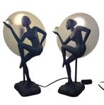 Tafellamp (2) - Lady Dancer - Metaal, Glas, Plastic