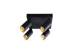 Veiling - 4x GU10 Vierkant Opbouwspot Armatuur 4 cilinders z, Nieuw