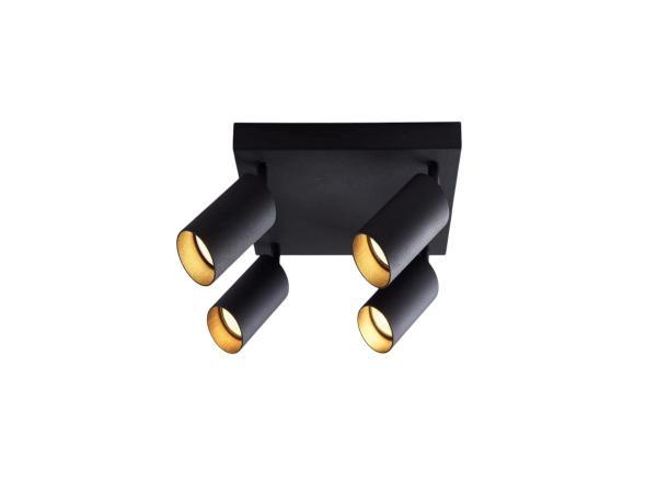 Veiling - 4x GU10 Vierkant Opbouwspot Armatuur 4 cilinders z, Autos : Pièces & Accessoires, Éclairage