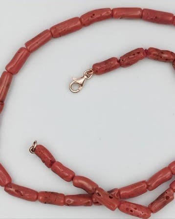 Zonder minimumprijs - Ketting Zilver, 100 % Natuurlijk Rode, Bijoux, Sacs & Beauté