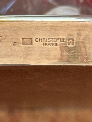 Christofle - Flessenonderzetter - Verzilverd, Hout -