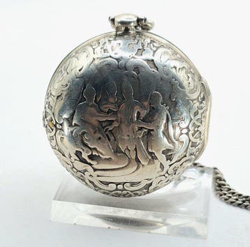 Best London - Silber Repousee Spindeluhr - das Urteil des, Nieuw