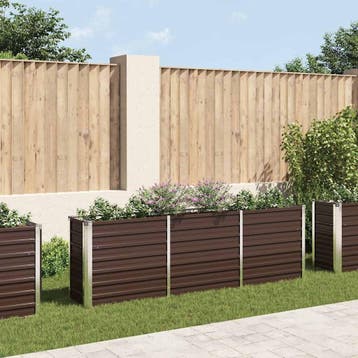 vidaXL Plantenbak verhoogd 240x40x77 cm gegalvaniseerd staal, Verzenden, Nieuw