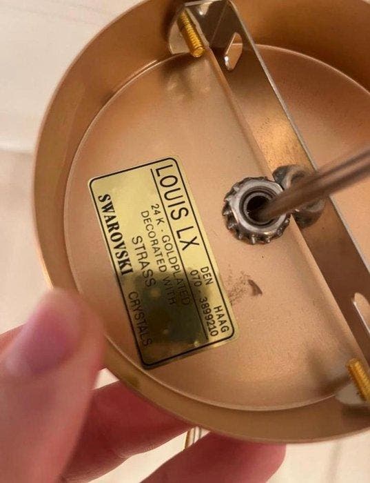 Swarovski - Lustre (2) - Cristal, feuille dor, Antiek en Kunst, Kunst | Designobjecten