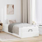 vidaXL Bedframe met matras Anders 2 pcs Wit PVC, Verzenden